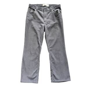 GAP Corduroy Flare Pants Women's Size 12 Gray High Rise Cabincore Fall Cords